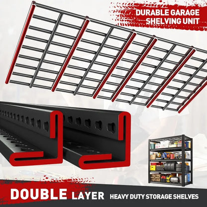 Heavy Duty Garage Shelving 3000LBS – Adjustable Industrial Metal Storage Shelves Unit