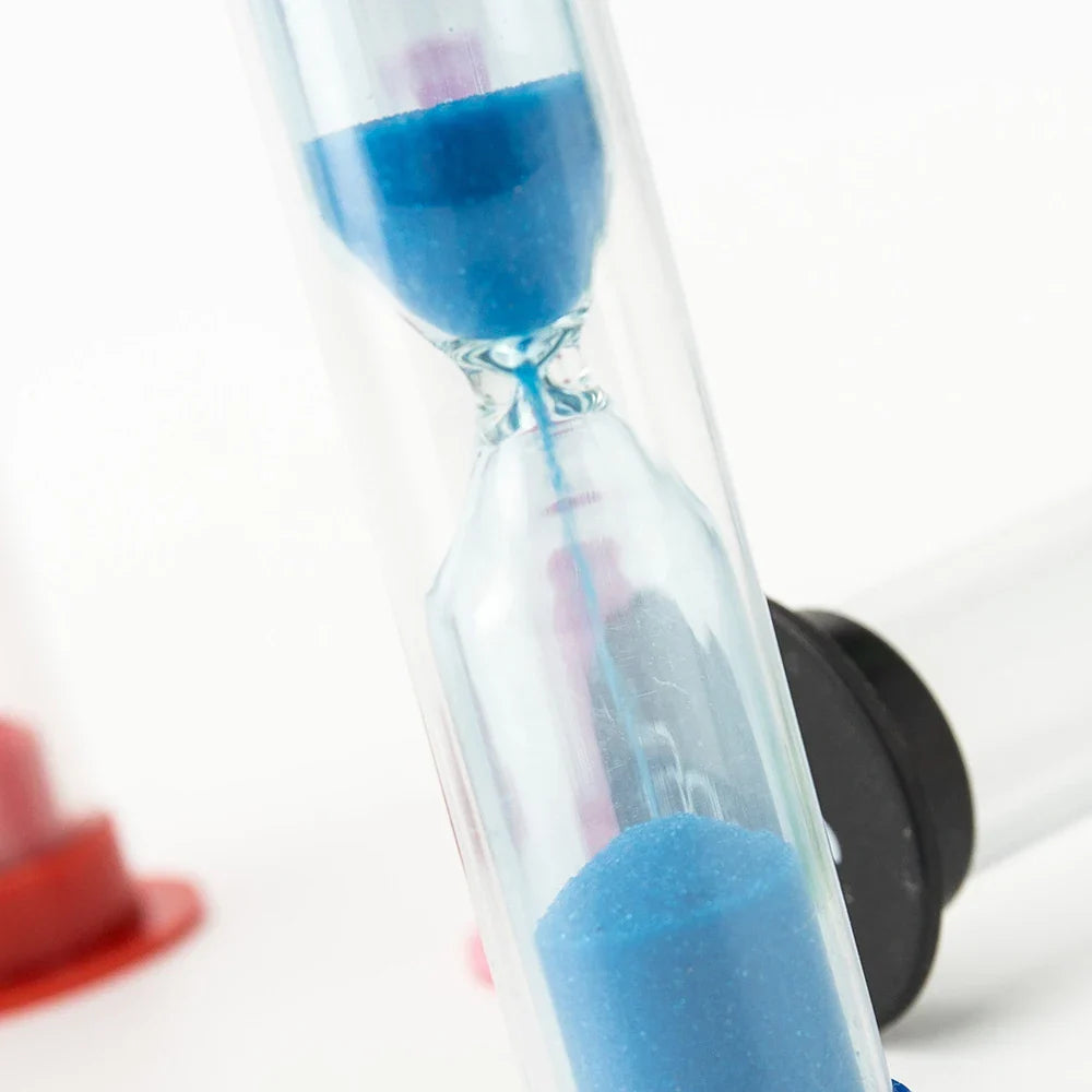 Colorful 6-Piece Plastic Sand Timers Set: Small Hourglasses for Various Time Intervals