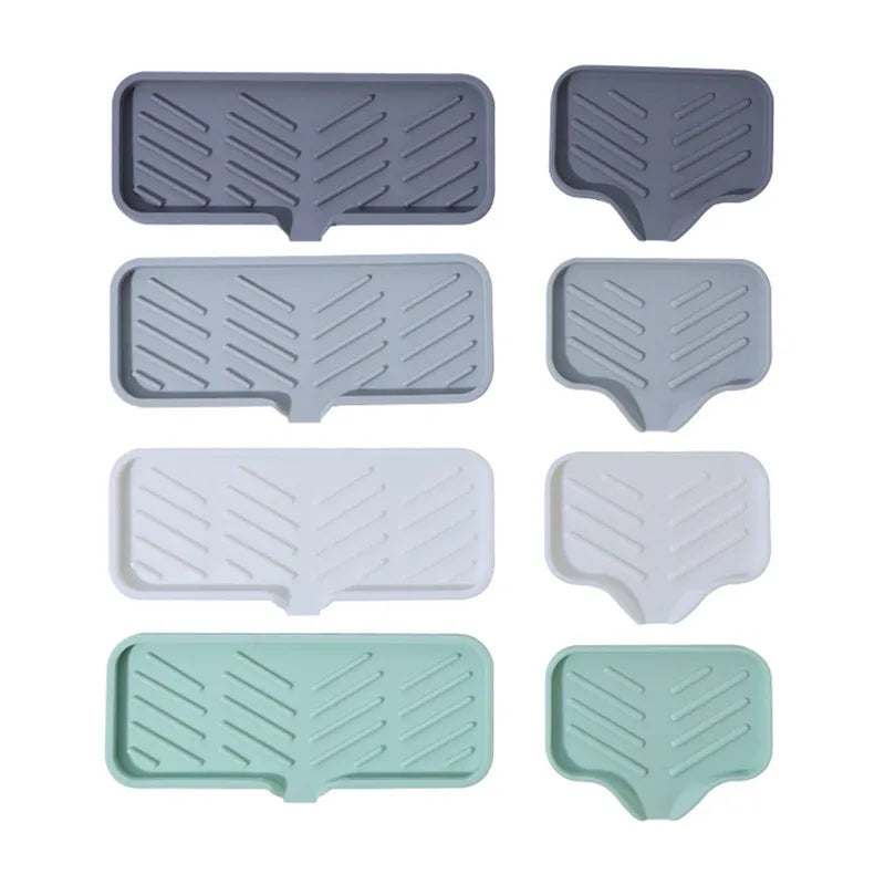 Silicone Kitchen Sink Mat & Tray – Soap Dispenser, Sponge Holder, Splash-Proof Drying & Counter Storage