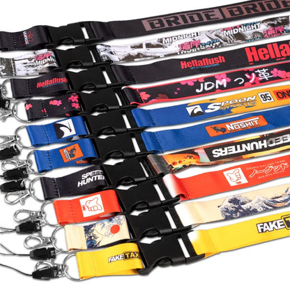 JDM Style Neck Lanyard Keychain – ID Card, Phone & Key Holder for Auto & Motorcycle