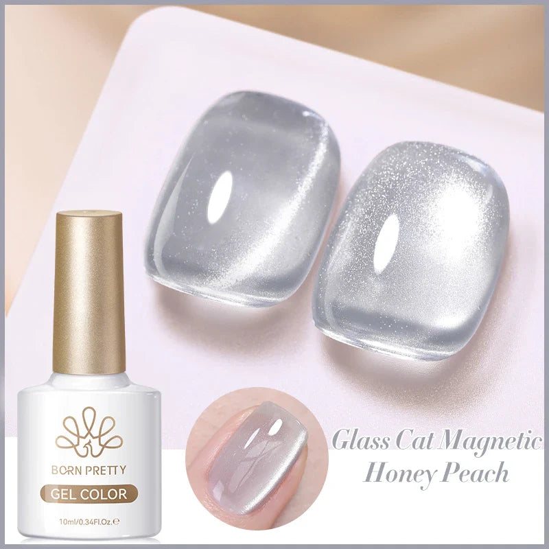 BORN PRETTY Cat Magnetic Gel Nail Polish 117 Colors 10ml Full Coverage Semi-Permanent Soak-Off Nail Varnish for Salon Manicure Glitter Cat Eye Nails