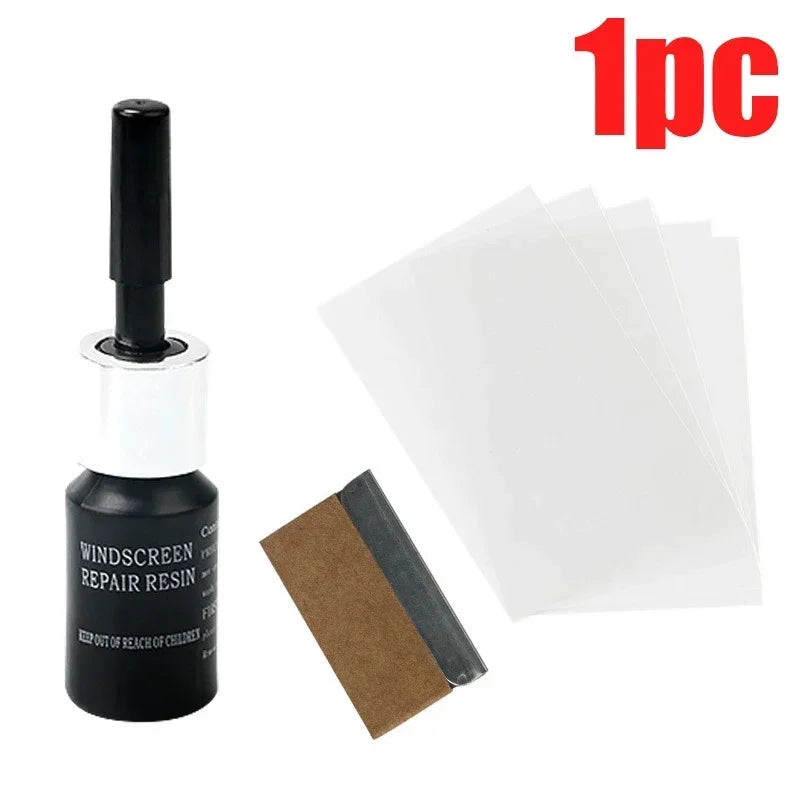 Car Glass Scratch Repair Kit – Windshield Nano Crack & Scratch Resin Repair Fluid Set for Window Glass Restoration Tool Accessories