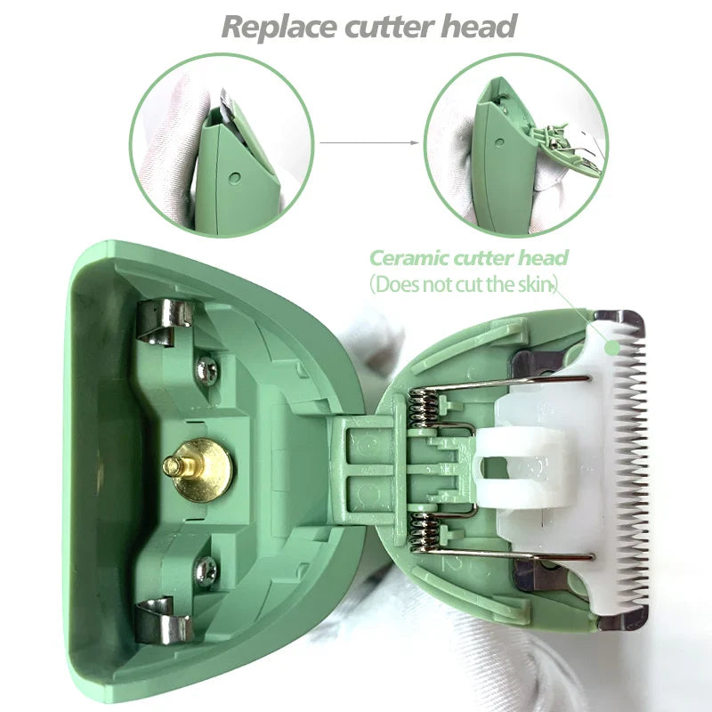 Men's Body Hair Trimmer and Shaver - Electric Groin and Pubic Groomer with Replaceable Ceramic Blade, Waterproof Clipper