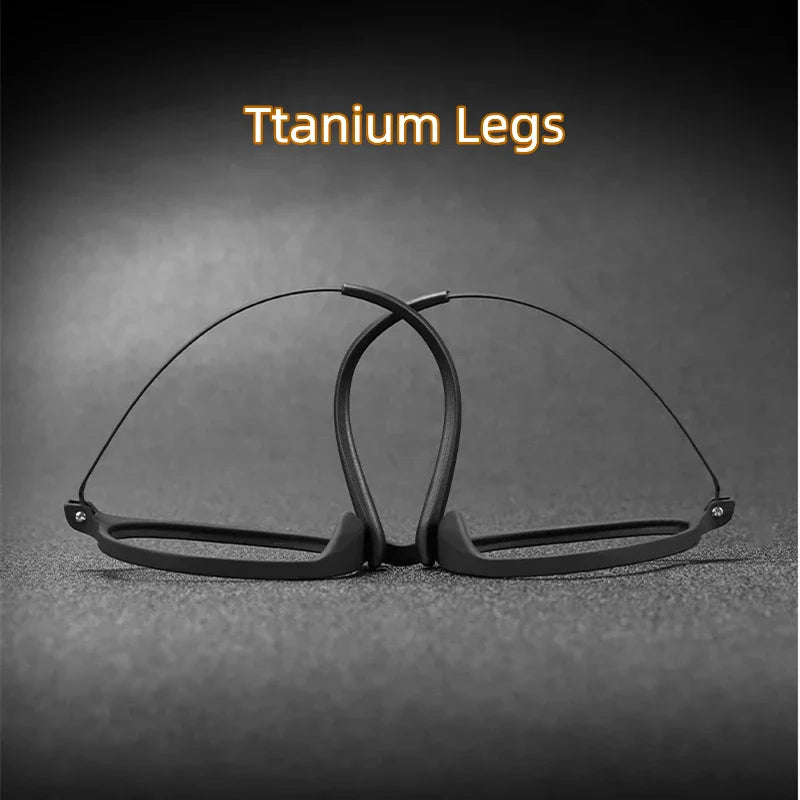 Ultra-Light Retro Round Glasses Frame for Men & Women, TR90 Titanium Fashion Eyewear for Daily Office & Everyday Wear