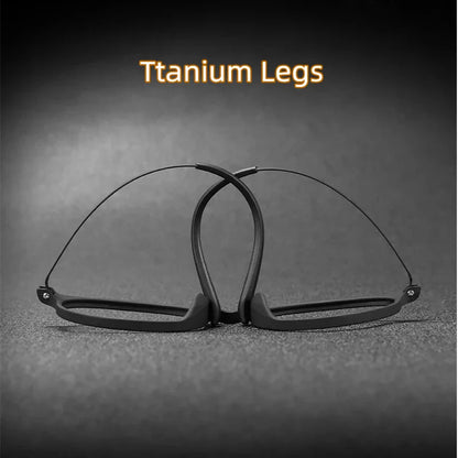 Ultra-Light Retro Round Glasses Frame for Men & Women, TR90 Titanium Fashion Eyewear for Daily Office & Everyday Wear