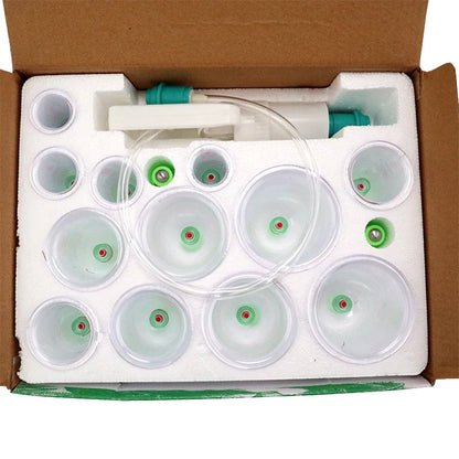 12/6 Pcs Jar Vacuum Cupping Set – Meridian Therapy & Acupuncture Suction Cups for Anti-Cellulite Body Massage