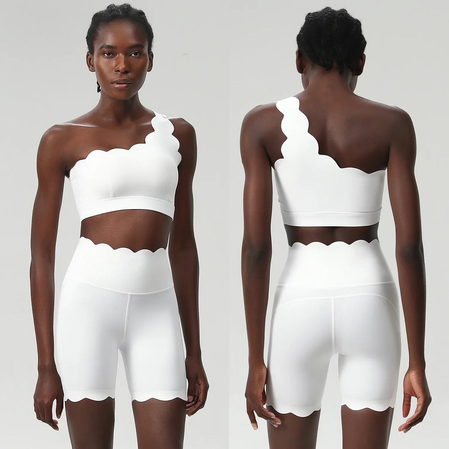 2PCS Women’s Seamless Yoga & Fitness Set – Sports Bra with Leggings & Gym Shorts Workout Outfit