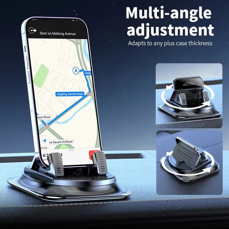 Car Dashboard Phone Holder - Anti-Slip Silicone 360° Rotating Universal Navigation Mount