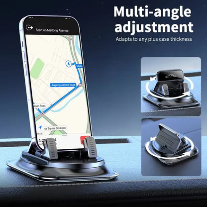 Car Dashboard Phone Holder - Anti-Slip Silicone 360° Rotating Universal Navigation Mount