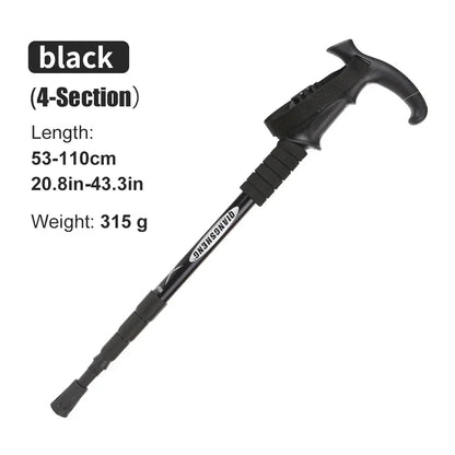 Outdoor Folding Trekking Pole – 4-Section Lightweight Telescopic Walking Stick for Hiking, Camping & Climbing