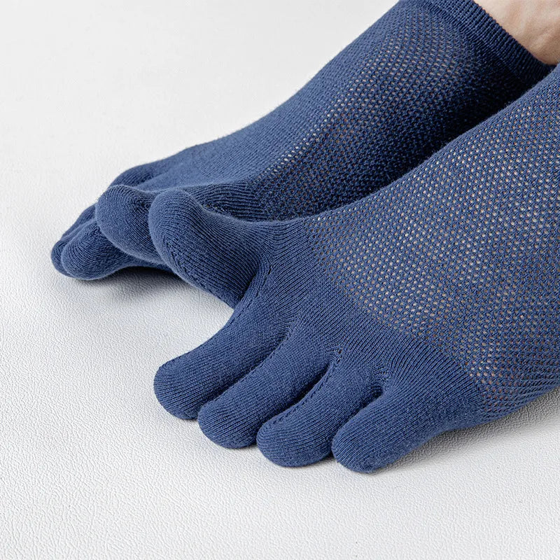 3 Pairs Men's Fashion Casual Breathable Boat Socks | Soft High-Quality Mesh Sox for Male | Sweat-Absorbing