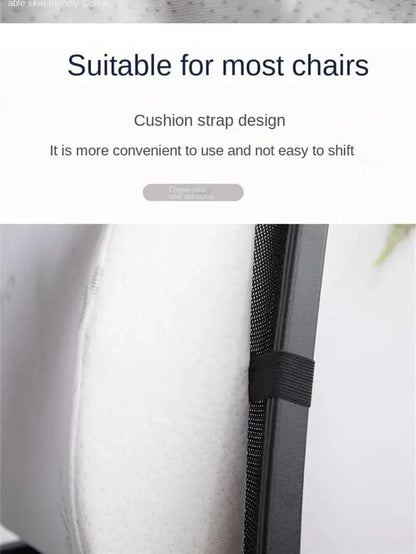 Orthopedic Memory Foam Seat Cushion – Hemorrhoid Relief, Car & Office Chair Lumbar Support, Breathable Pain Relief Pillow