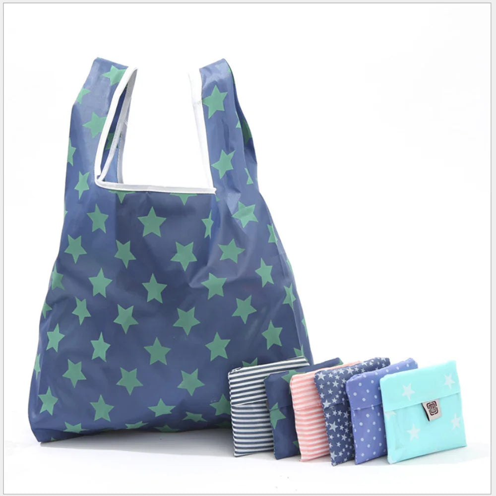 Eco-Friendly Reusable Shopping Bag — Foldable Shoulder Grocery & Market Tote for Supermarket and Everyday Use