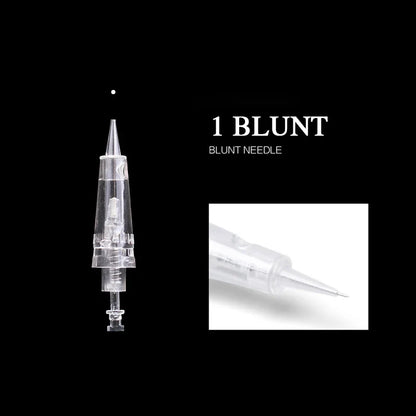 5/10PCS Microblading Bayonet Needles – 1D/1R/3R/5R/5F/Nano Cartridge for PMU Eyebrow, Lip & Eyeliner Tattoo