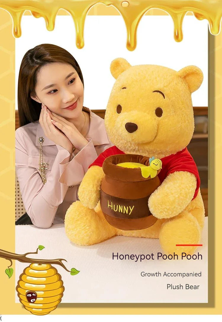 35–55cm Winnie the Pooh Plush Toy — Anime Disney Honey Jar Soft Stuffed Pooh Bear for Kids, Children, Kawaii Birthday Gift