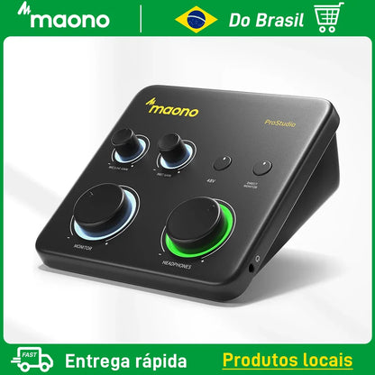 MAONO USB Audio Interface for PC – XLR Input, 24-bit/192kHz, LOOPBACK & ASIO Software for Music Recording, Guitar, DAW (PS22 Lite)