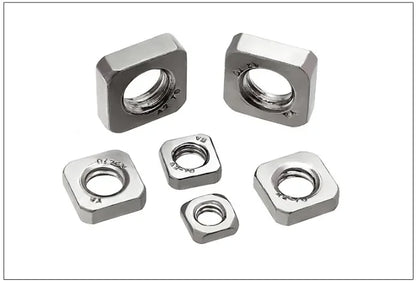 20-100pcs DIN562 Metric Thin Square Nuts — M3, M4, M5, M6, M8, M10 Stainless Steel Hardware