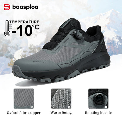Baasploa Men’s Hiking Shoes – Breathable Outdoor Climbing & Walking Sneakers, Non-Slip & Durable