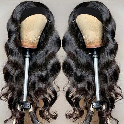 Body Wave Headband Wig – Ready-to-Wear Remy Human Hair Machine-Made Wig for Women