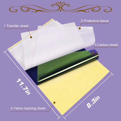10/30/50pcs A4 Tattoo Transfer Papers – Thermal Printer Copier Stencil Sheets for Tattoo Machine Accessories