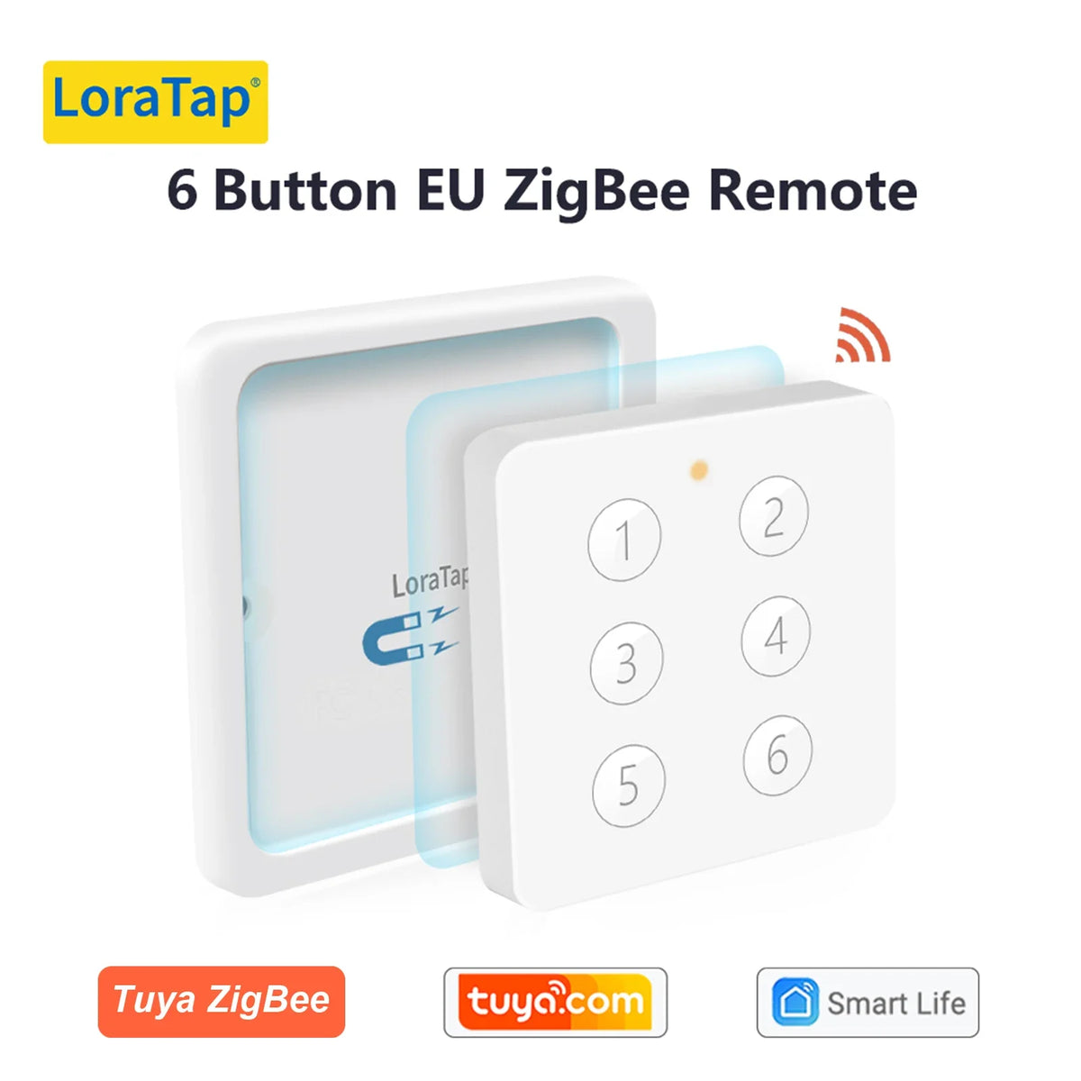 LoraTap ZigBee 3.0 Wireless Push Button Remote Controller – Smart Scene Automation Switch for Tuya Smart Life App (EU/US Compatible, 13 Types)