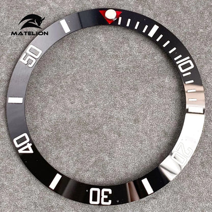MATELION 38mm Ceramic Bezel Insert — Alloy Watch Ring for 40mm NH35/NH34 GMT Diving Watches