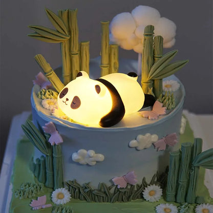Panda LED Night Light - Cute Plastic Bedside Lamp for Kids, Bedroom & Living Room Decor