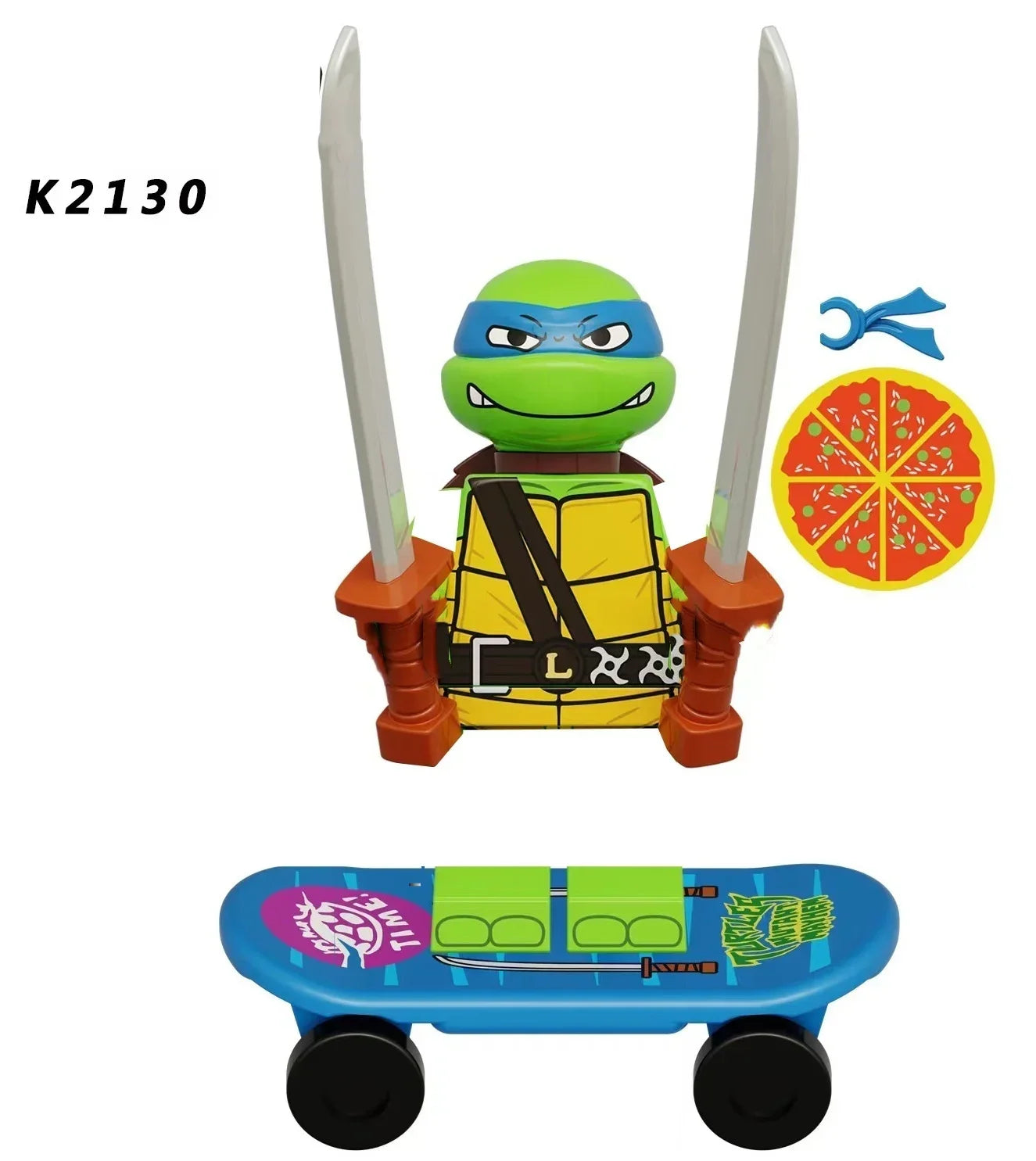 KDL831 Mini Action Figure Building Blocks – Leo, Raph & Don Weapons Movie Bricks MOC DIY Toys for Kids