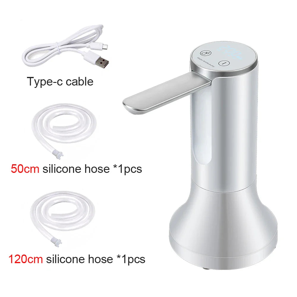 Electric Foldable Water Pump — Automatic Rechargeable Dispenser for 19L Gallon Bottles, Desktop Drinking Water Pump