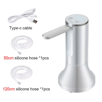 Electric Foldable Water Pump — Automatic Rechargeable Dispenser for 19L Gallon Bottles, Desktop Drinking Water Pump