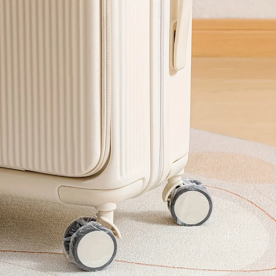 50/80PCS Luggage Wheel Covers — Dustproof Disposable Protectors for Suitcase & Trolley Cases