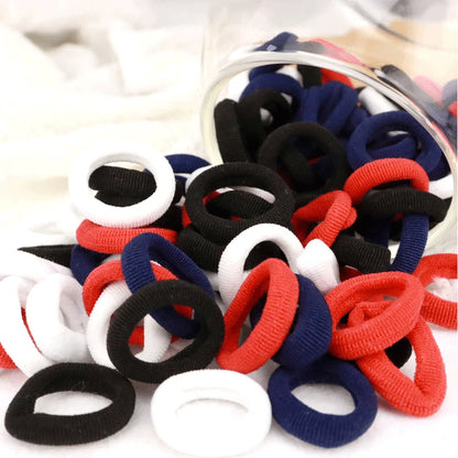 100/200PCS Colorful Nylon Elastic Hair Bands – Small Ponytail Holders for Women & Girls Hair Accessories