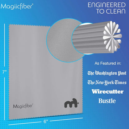 MagiicFiber Microfiber Cleaning Cloths (2-Pack) – Premium for Phones, Glasses, Lenses & Screens