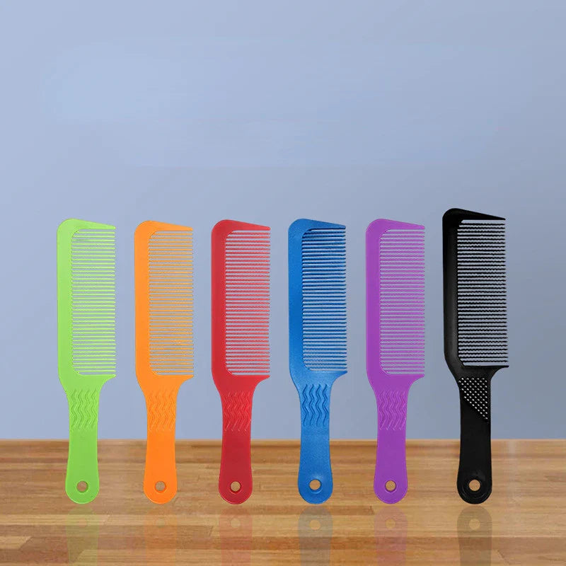Professional Salon Hair Clipper Accessory – Flat Head Cut Comb, Anti-Static, Wide Tooth Hair Styling Brush for Men