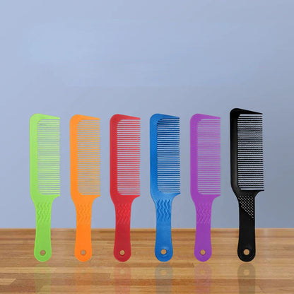 Professional Salon Hair Clipper Accessory – Flat Head Cut Comb, Anti-Static, Wide Tooth Hair Styling Brush for Men