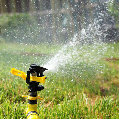 Adjustable Spiked Rocker Impact Sprinkler: 360 Degrees Rotary Jet for Garden & Agriculture Watering - Lawn Irrigation Nozzle for Efficient Watering