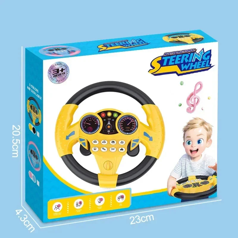 Infant Simulation Steering Wheel Toy – Early Education Copilot Vocal Toy for Kids & Strollers