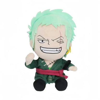 Japanese Anime One Piece Plush Toys — 25cm Luffy, Chopper, Ace & Roronoa Zoro Stuffed Dolls, Cute Cartoon Figure Kids Christmas Gift