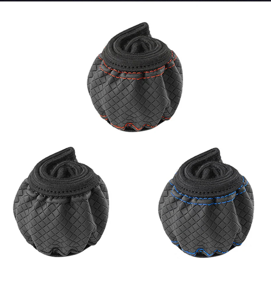 Universal Car Steering Wheel Cover - Microfiber Leather, Anti-Slip & Breathable, Fits 37-39cm Steering Wheels