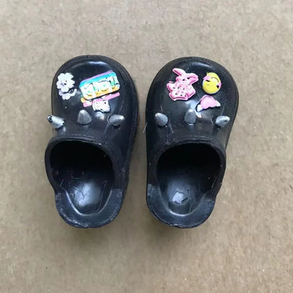 Rainbow Doll Shoes – Boots, Sandals & High Heels for DIY Doll Dressing in Black, Green & Red