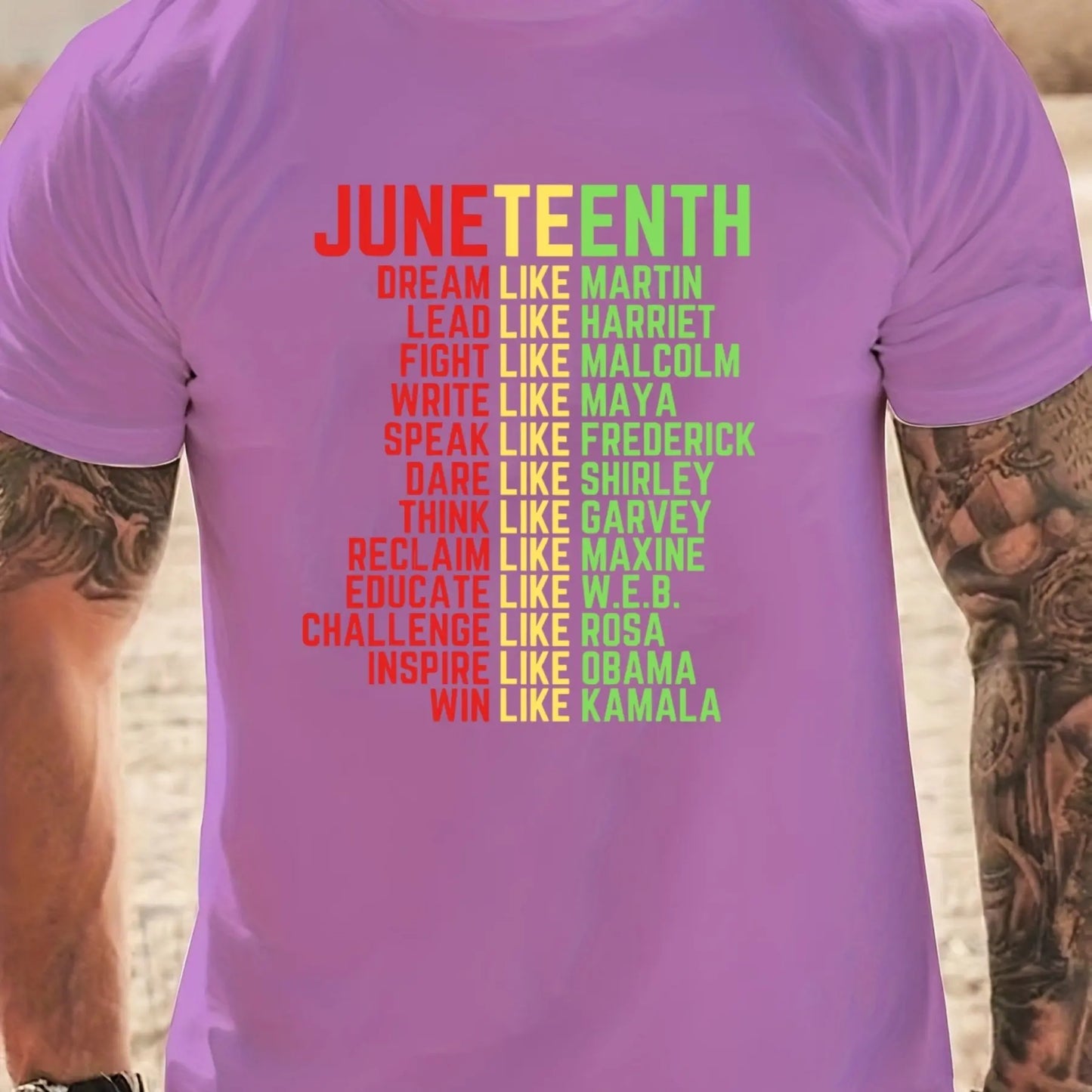 Oversized Men’s Juneteenth T-Shirt – Trendy Summer Casual O-Neck Short Sleeve Tee for Outdoor Sports