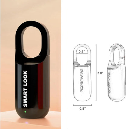 Mini Smart Fingerprint Padlock – Biometric Keyless Rechargeable Electronic Lock for Gym, School & Locker Security, Portable Thumbprint Safety Lock