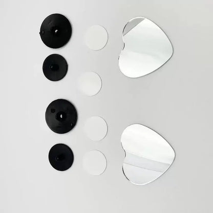 Heart-Shaped Car Rearview Mirrors - 2-Piece HD Wide-Angle Convex Auxiliary Side Mirrors