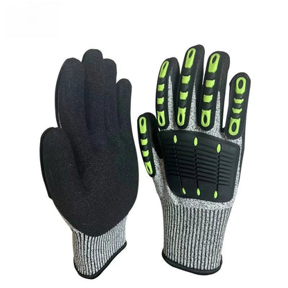 Cut-Resistant Work Gloves - Level 5 Protection with Nitrile Grip, Anti-Slip & Wear Resistance