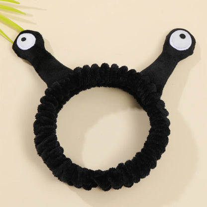 Cute Animal Ears Headband – Soft Coral Fleece with Fluffy Ball, Elastic Hair Band for Makeup & Face Washing