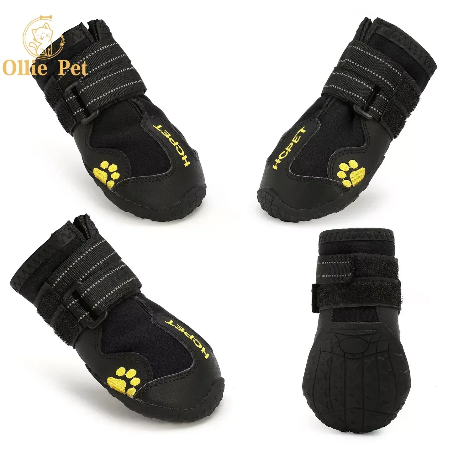 Dog Shoes Waterproof Rain Boots — Anti-Slip, Warm Snow & Reflective Protection for Small and Large Pets