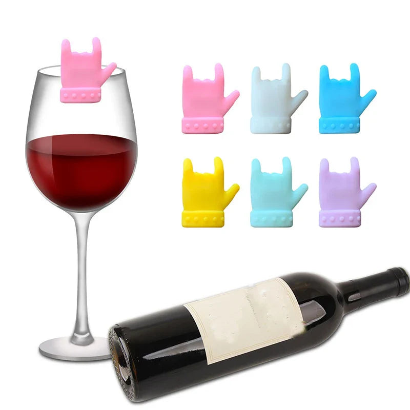 Wine Wanders: Silicone Glass Tongue Charms - Sip, Identify, and Charm Away!
