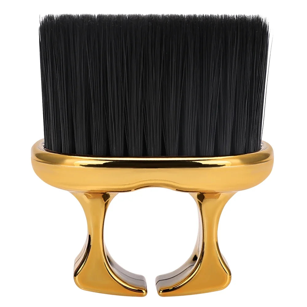 Ring Neck Hair Duster Brush - Soft Barber Hair Cutting Cleaning Brush for Removing Loose Hair & Salon Use