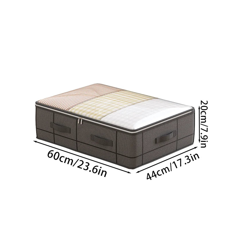 Heavy-Duty Under-Bed Storage Bag – Foldable Box with Large Transparent Window for Clothes, Bedding & Dorm
