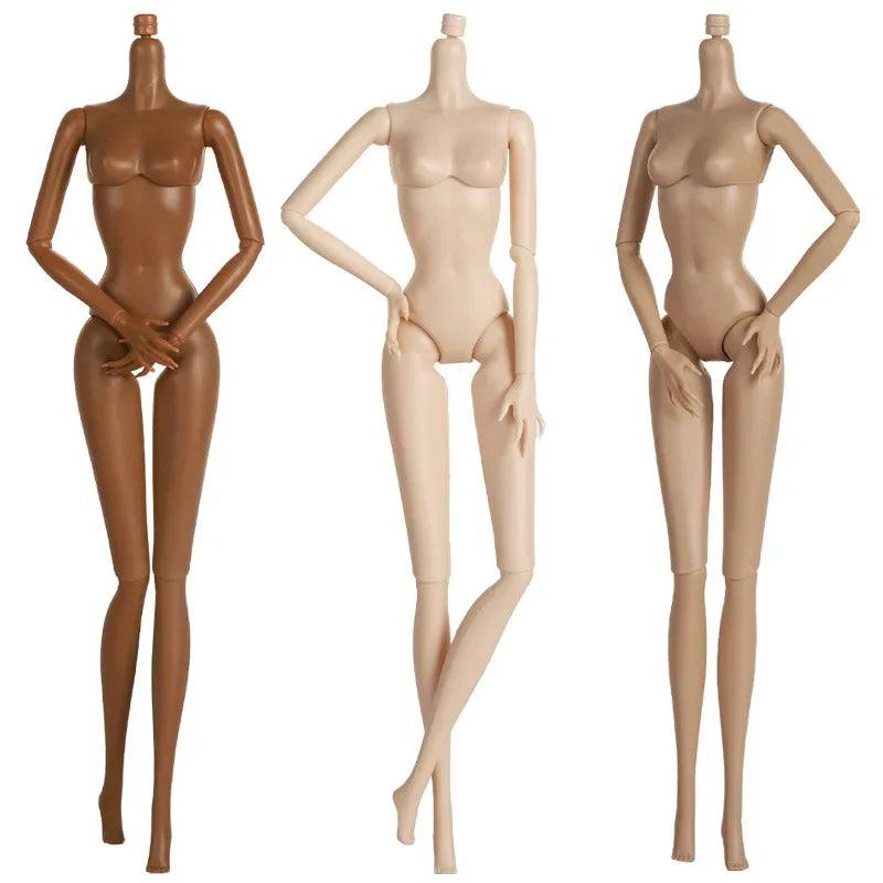 1/6 Supermodel Doll with Movable Joints – Flat Bangs Straight Hair Body & Head Accessories (White/Normal/Black Skin)